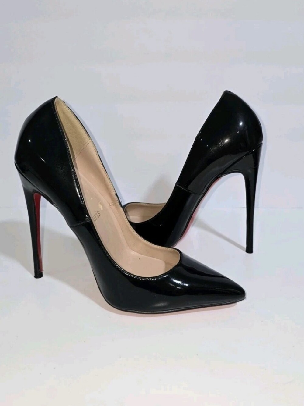 Christian Louboutin 120mm So Kate Black Patent Pointed Toe Pumps-EU 36 US 5.5-6